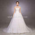 2017 simple style stylish sleeveless ball gown wedding dress with real photos